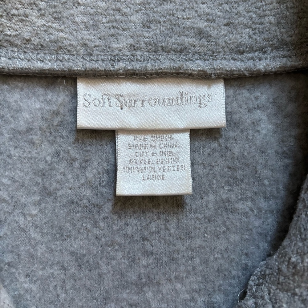 Soft Surroundings Buttoned Gray Sweater Tunic Jac… - image 6